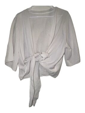 SHEIN White Tie-Front Blouse